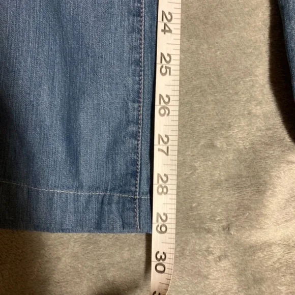 NWOT Forever 21 Wide Leg Boho Denim Pants - Picture 7 of 8